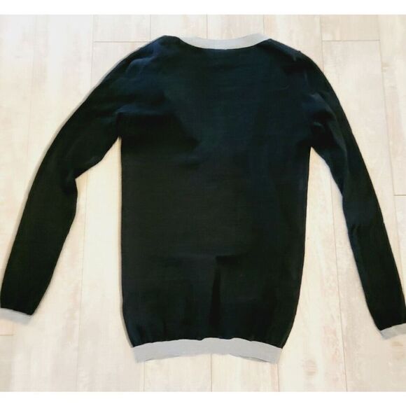 Lacoste 36 Preppy Cardigan‎ Sweater Vintage Black Cashmere Cotton Blend  FC1005 - Picture 2 of 8